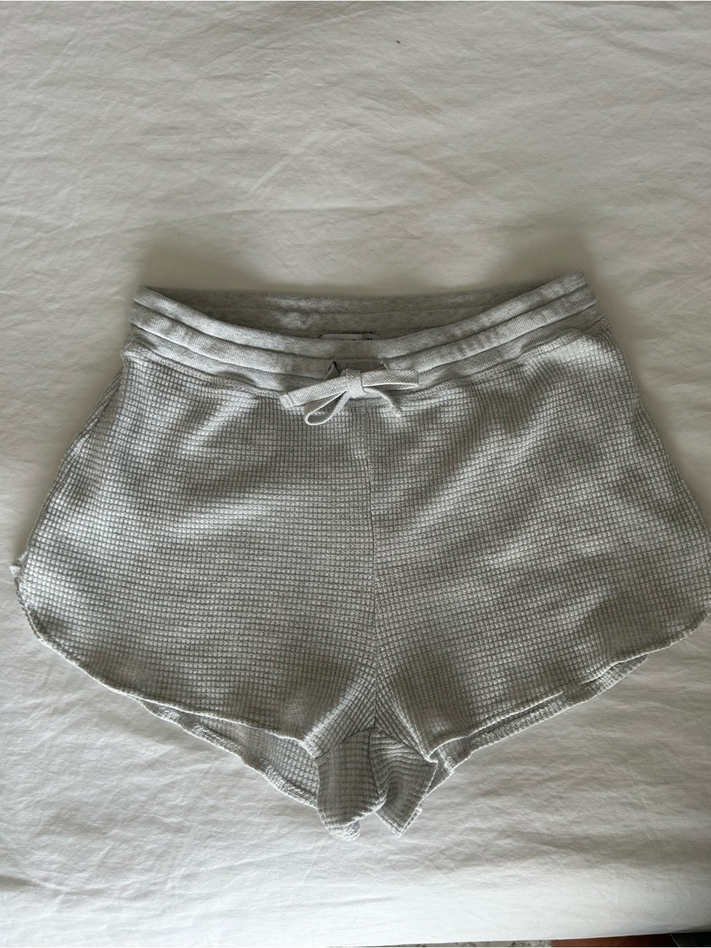 TNA Light Gray Waffle Knit Athletic Shorts